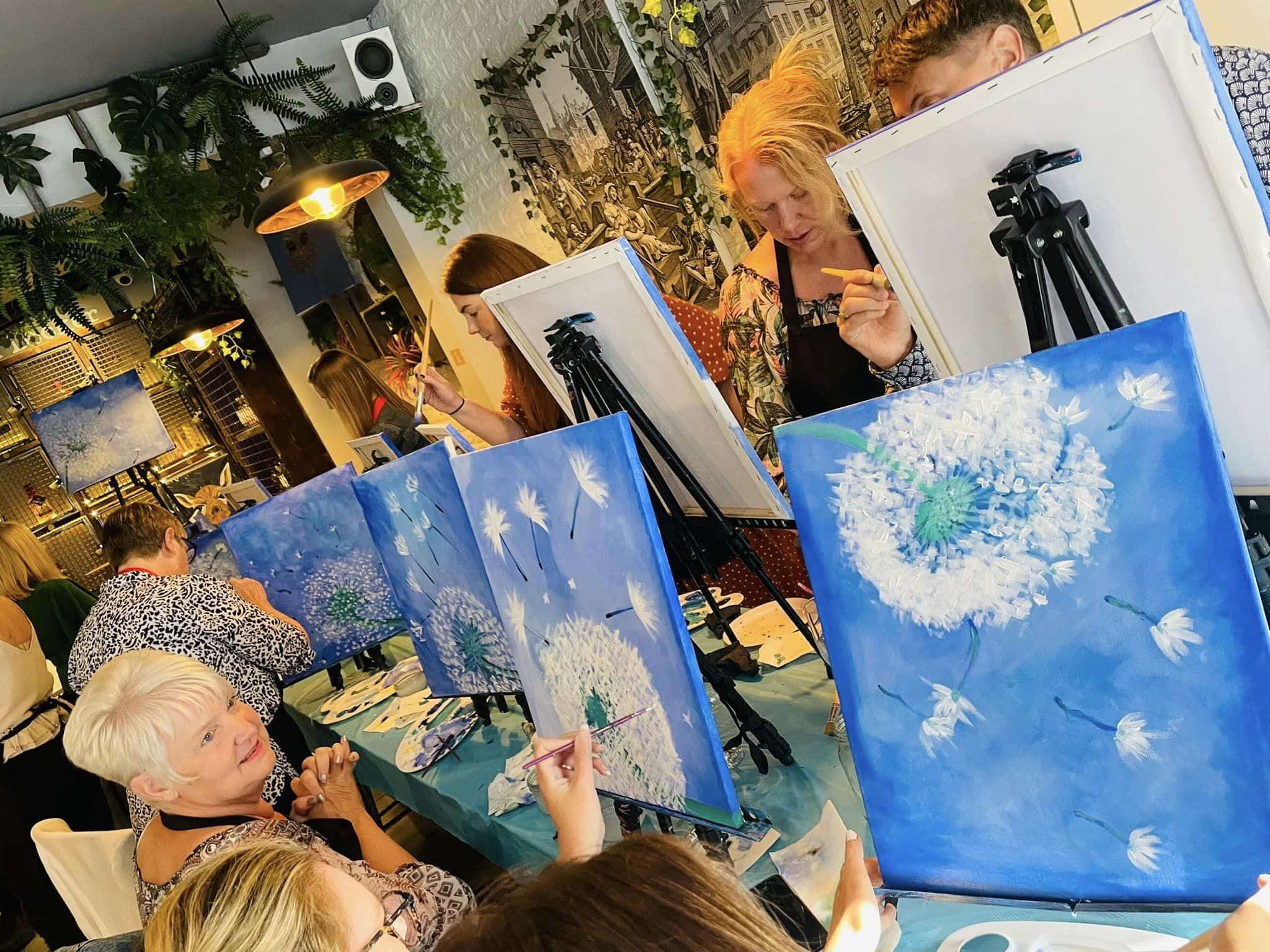 Beautiful Paint On Canvas Classes Scene Concept Beautiful Paint On Canvas Classes Scene Concept