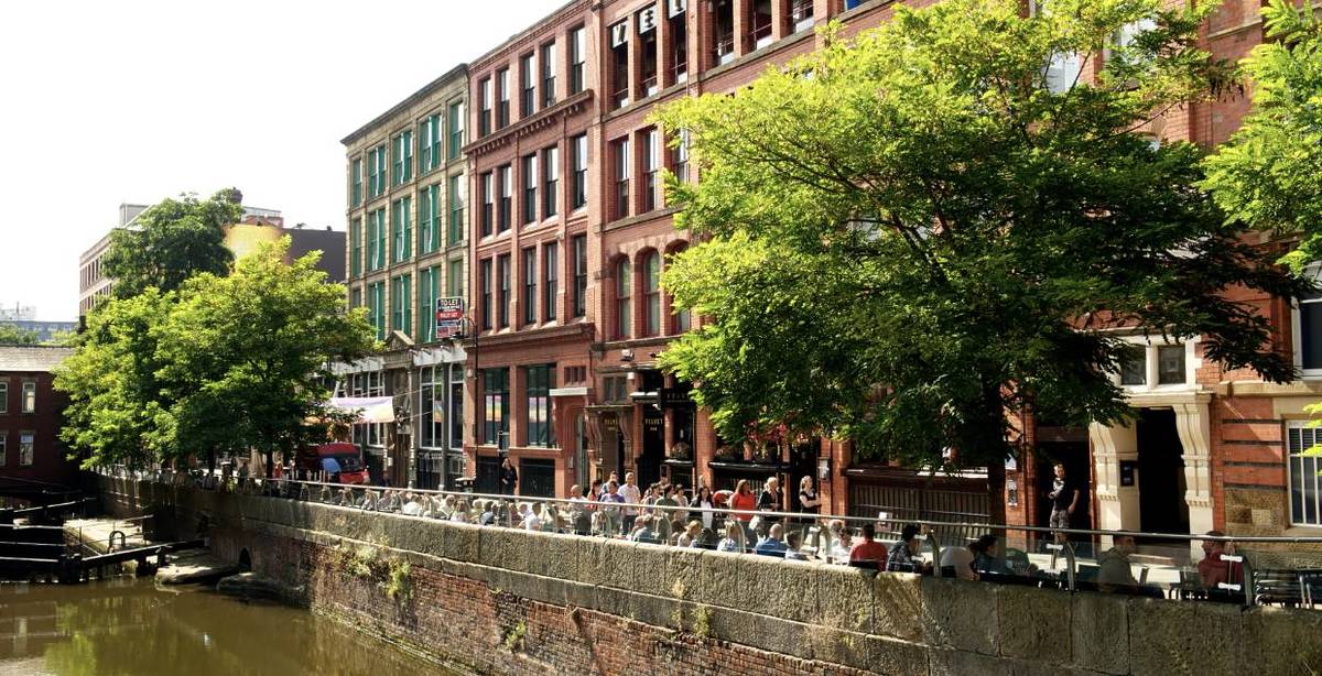 canal-street-in-the-gay-village-with-trees-and-buildings-ready-for-improvement-works