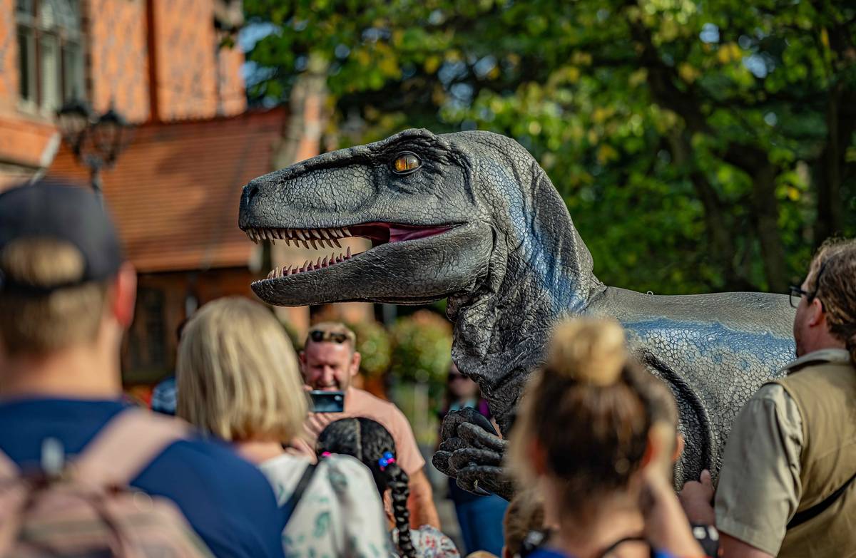 Life-sized prehistoric dinosaur puppets will roam the zoo with full theatrical performances at Afterglow at Chester Zoo