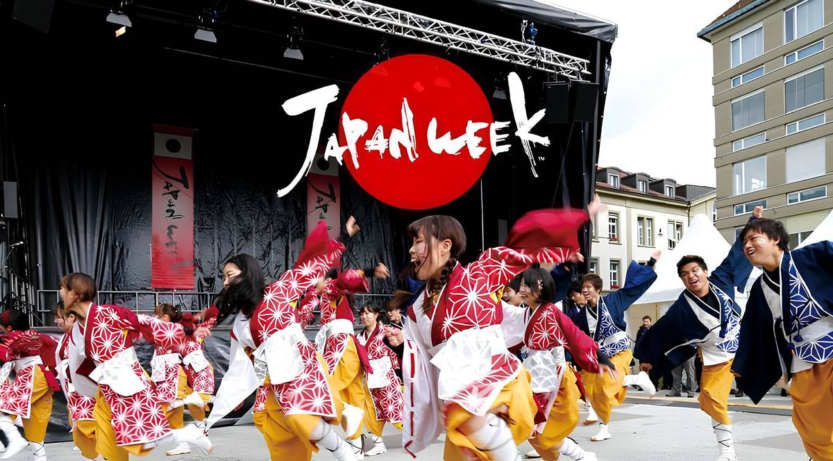 japan week performers dancing in city manchester