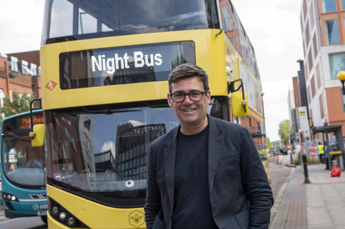 andy-burnham-in-front-of-night-buses-manchester-bee-network
