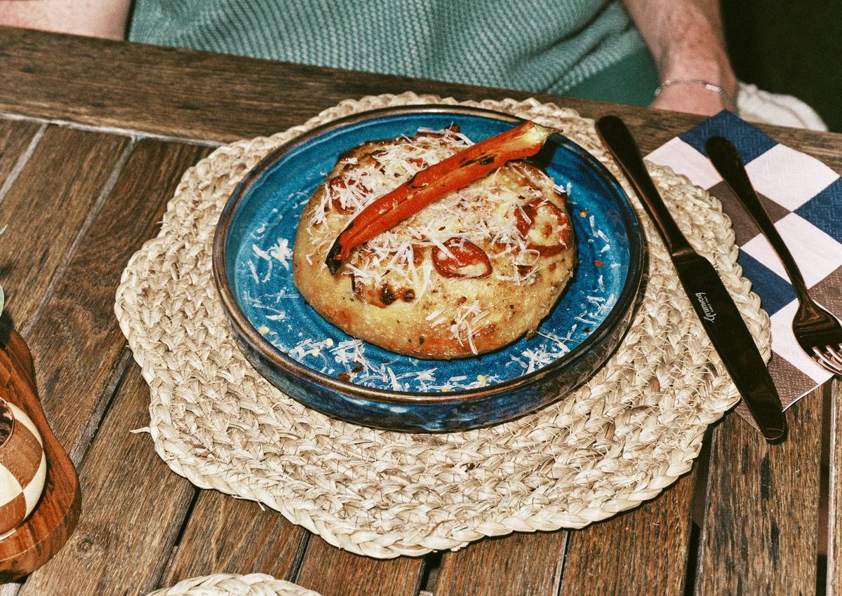 diavoletta bombe at zizzi restaurant on wicker mat next to cutlery, one of the a level results day freebies available in uk restaurants including manchester