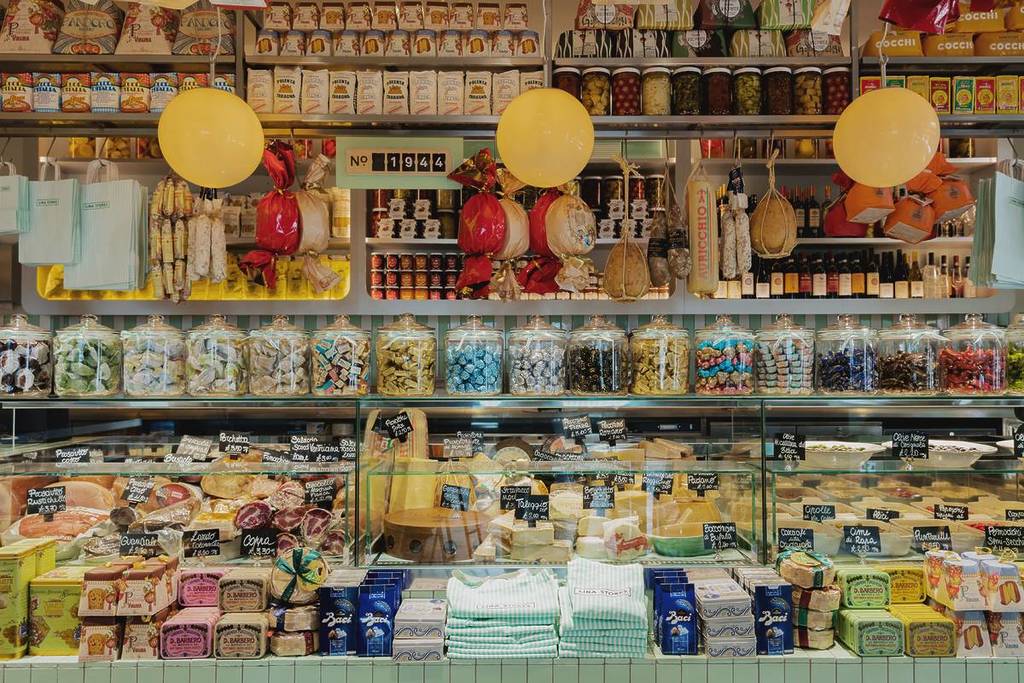 deli counter at lina stores at kings cross, london