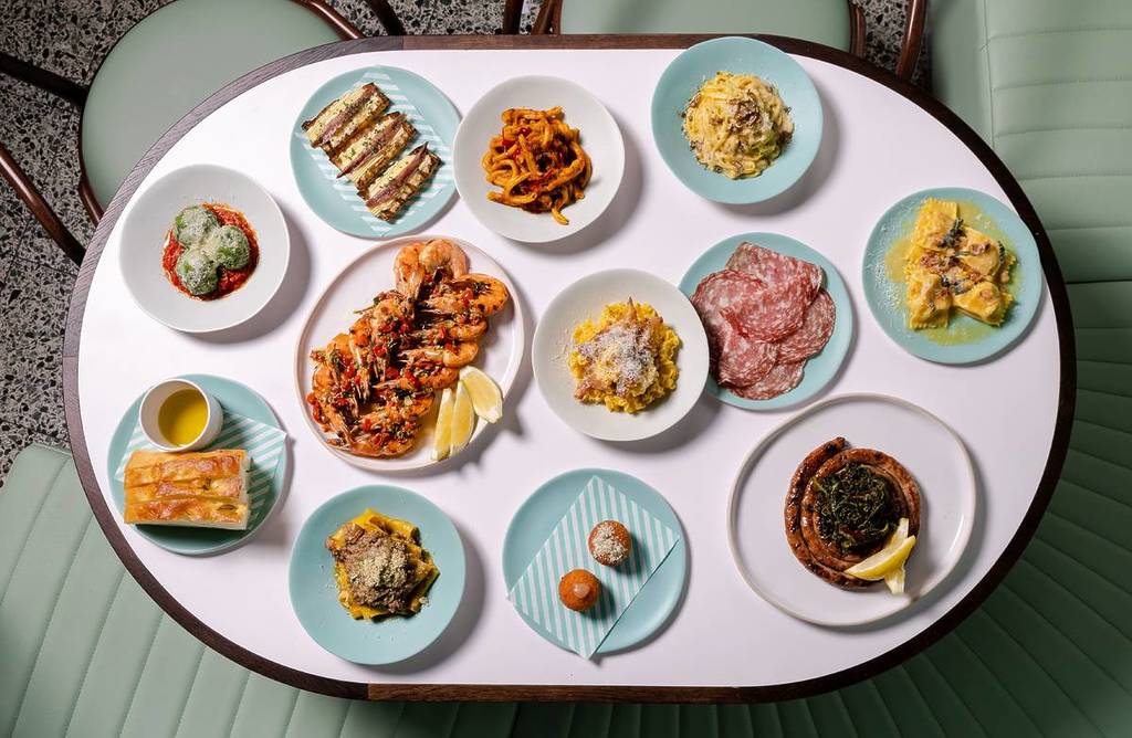 selection of small plates and pasta dishes at lina stores