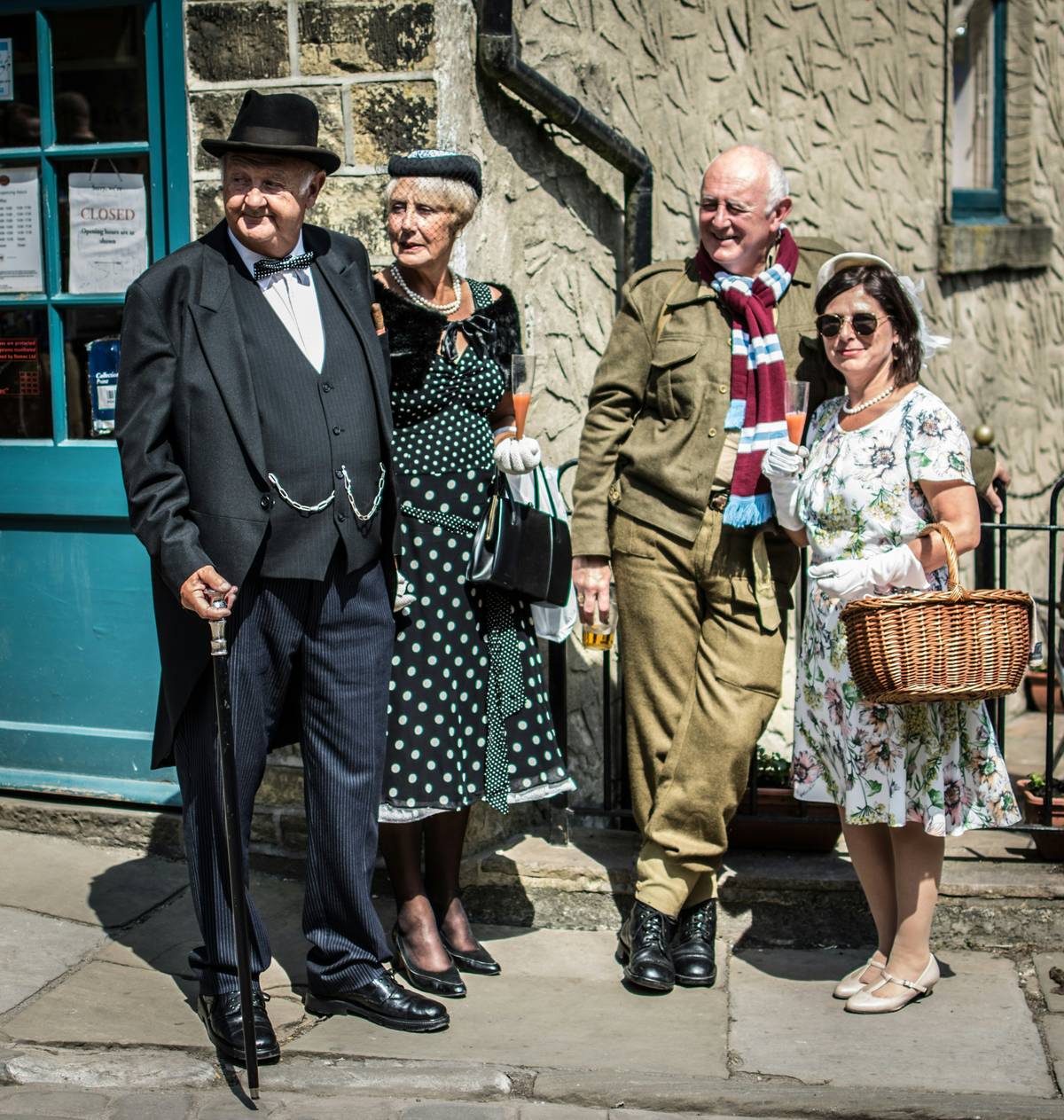 people dressed up in haworth