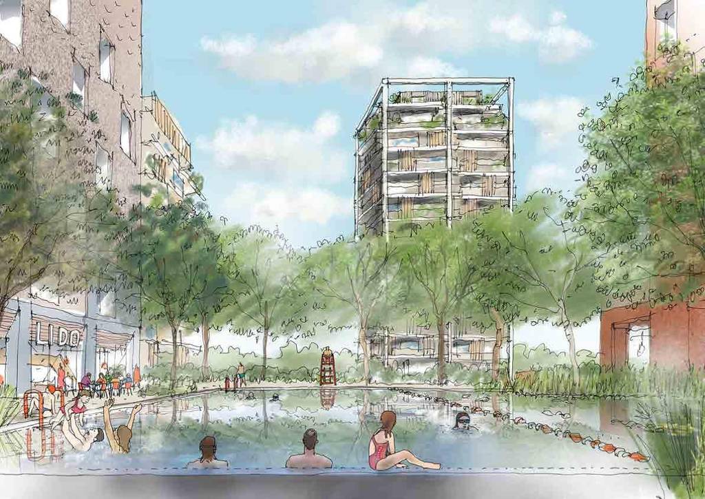artist impression of lido at holt town