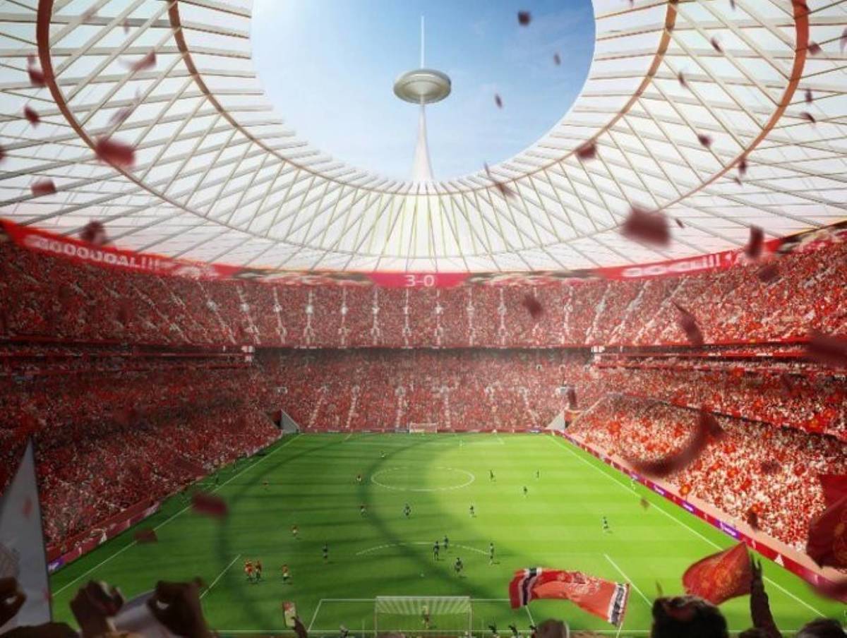 manchester united new stadium pitch seating area