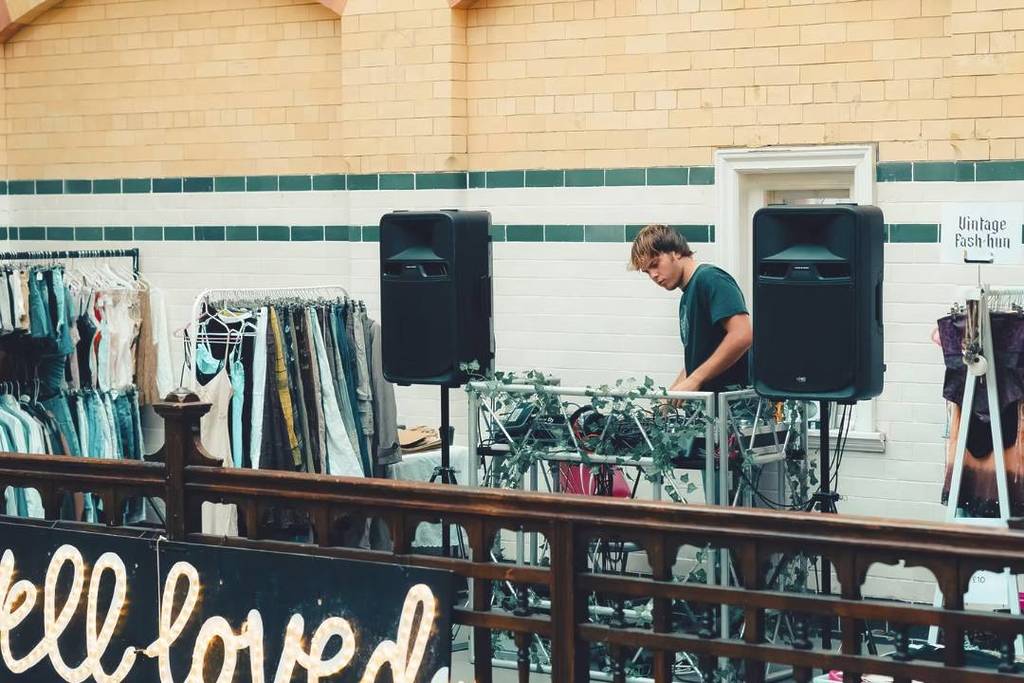 clothescycle manchester victoria baths vintage market dj unstairs
