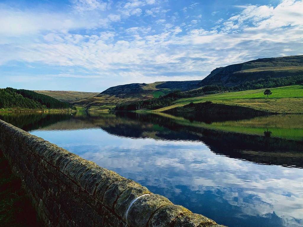 dovestone reservoir in saddleworth, oldham one of the fastest growing property markets in north west