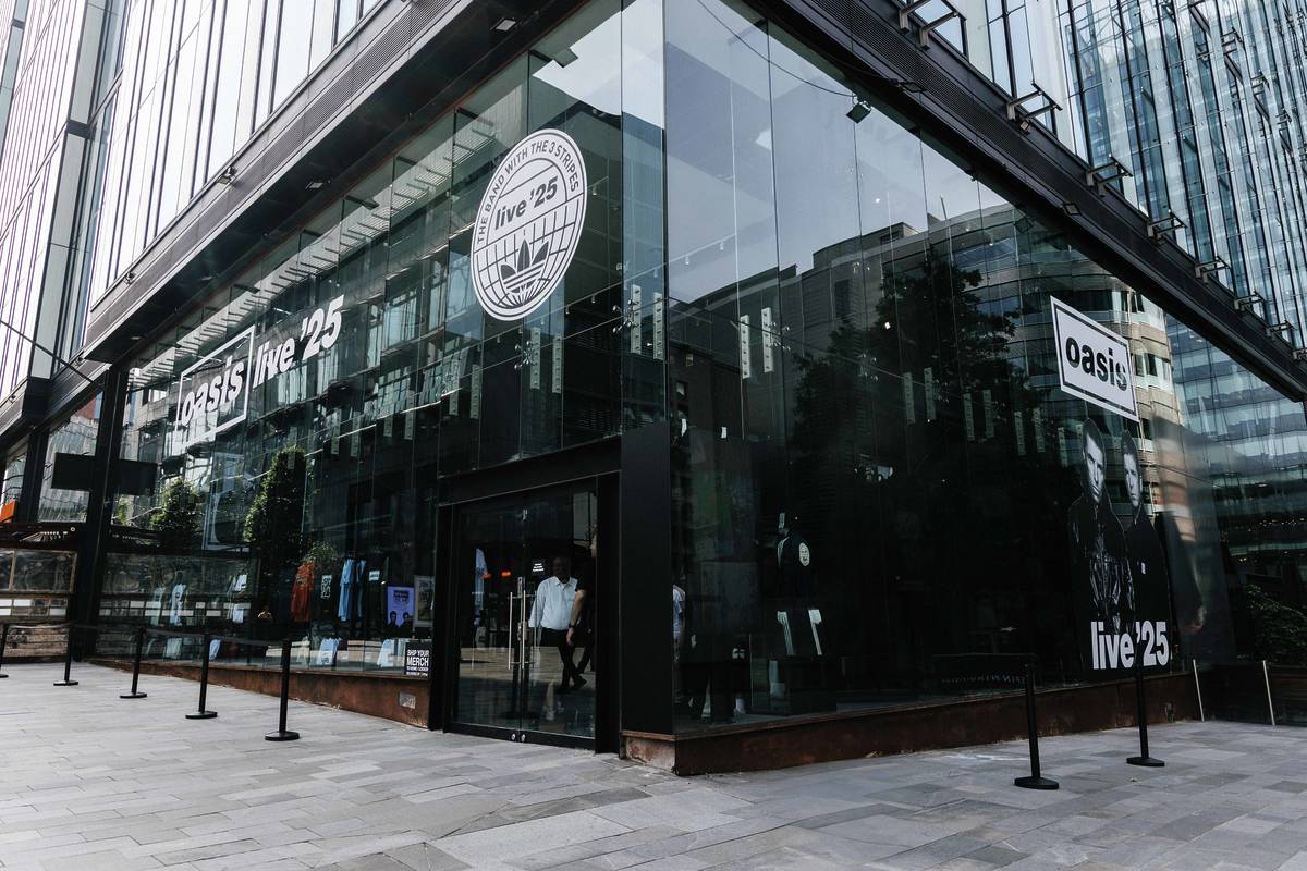 oasis fan store manchester interior shot clothes on rails