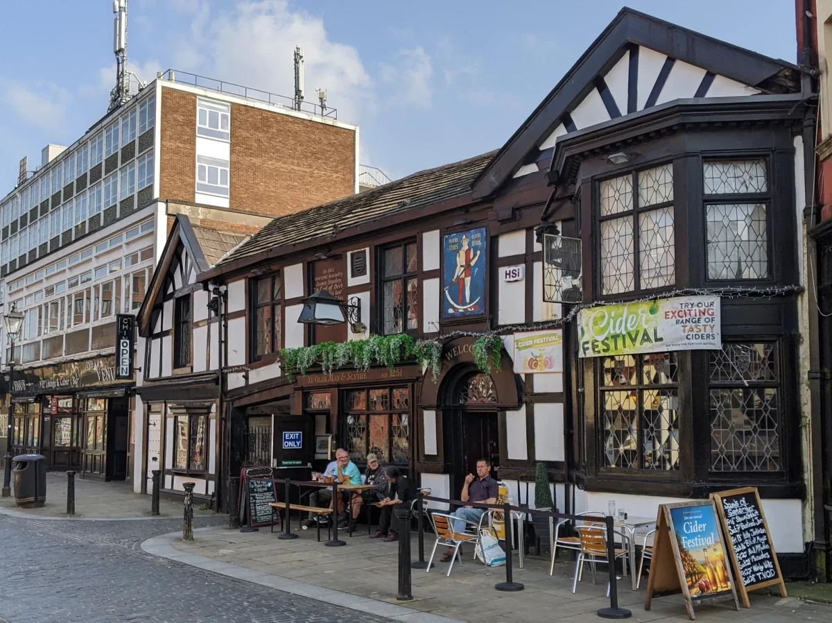 ye olde man and scythe pub exterior