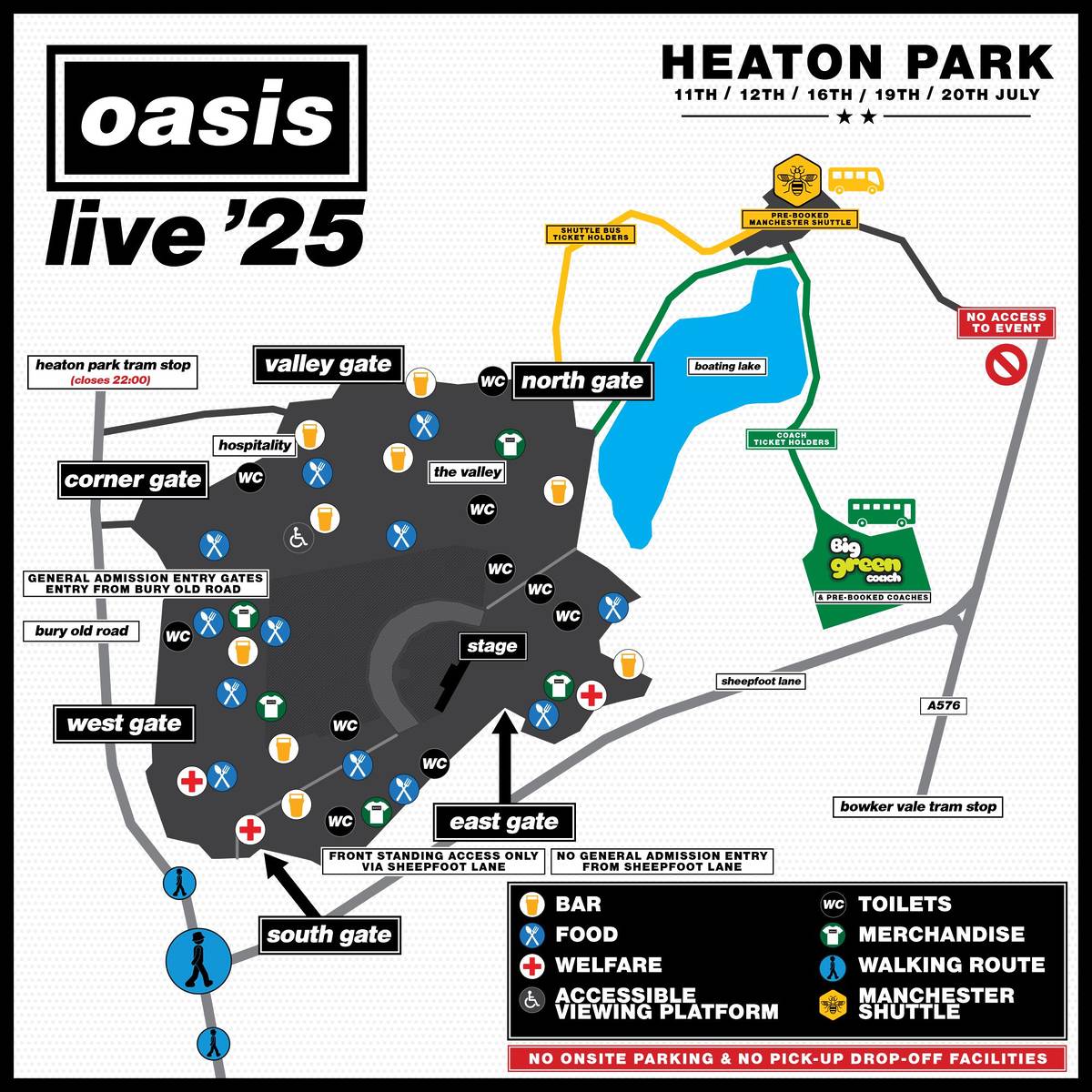 oasis heaton park site map