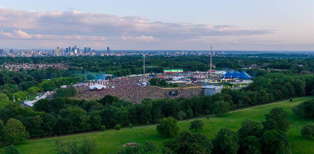 aerial view of heaton park