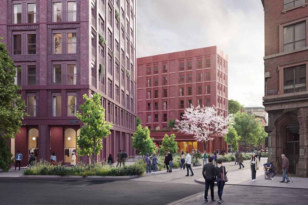 cgi of how church street car park in manchester will be transformed