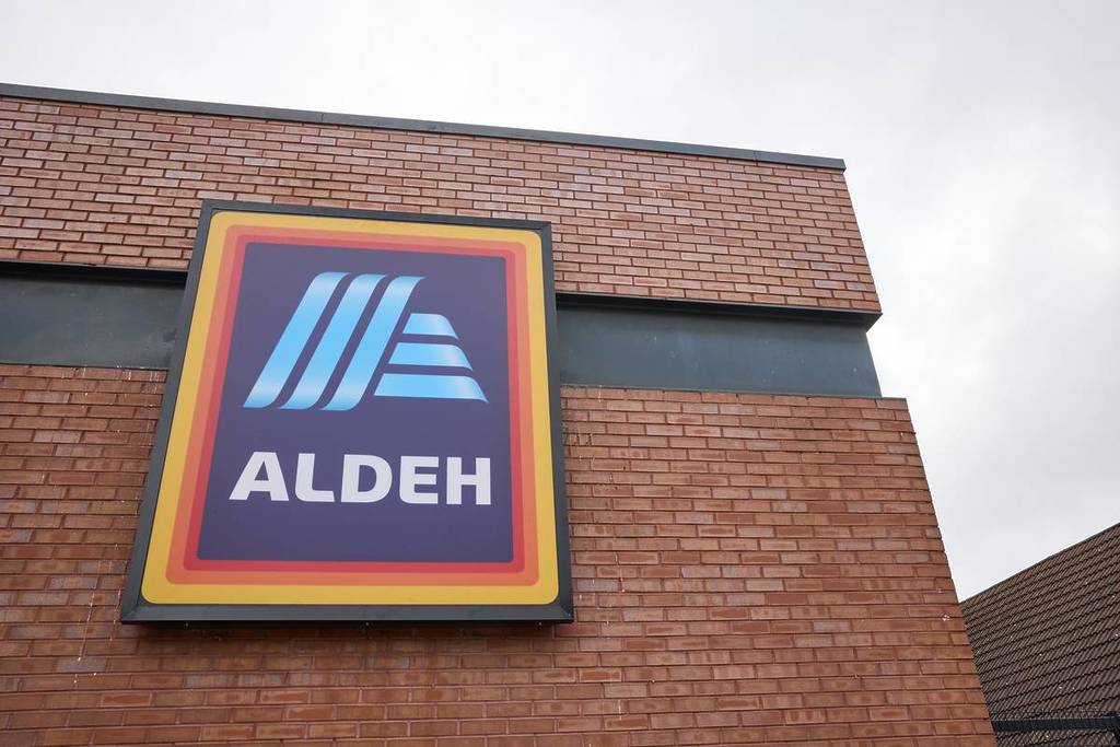 aldeh sign outside bury new road supermarket in prestwich, manchester