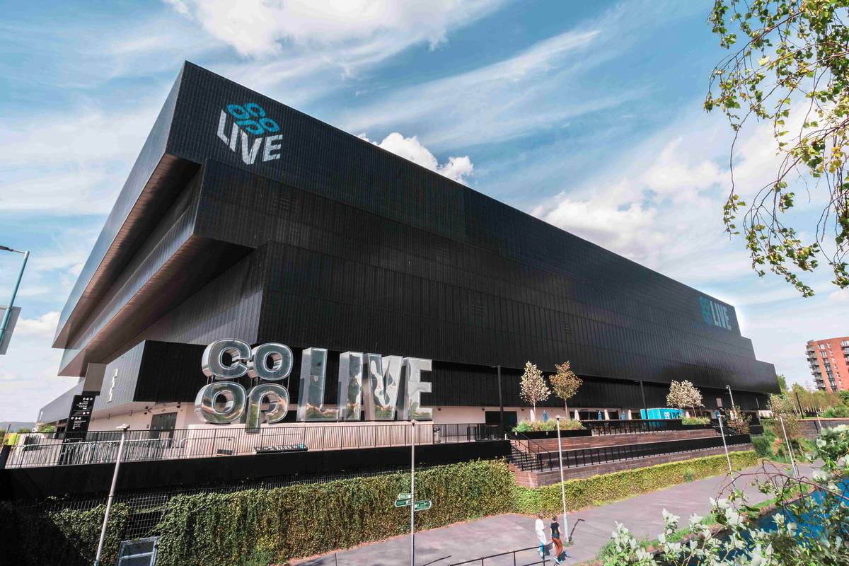 external shot of Co-op Live in Manchester where the NBA game will take place in 2027