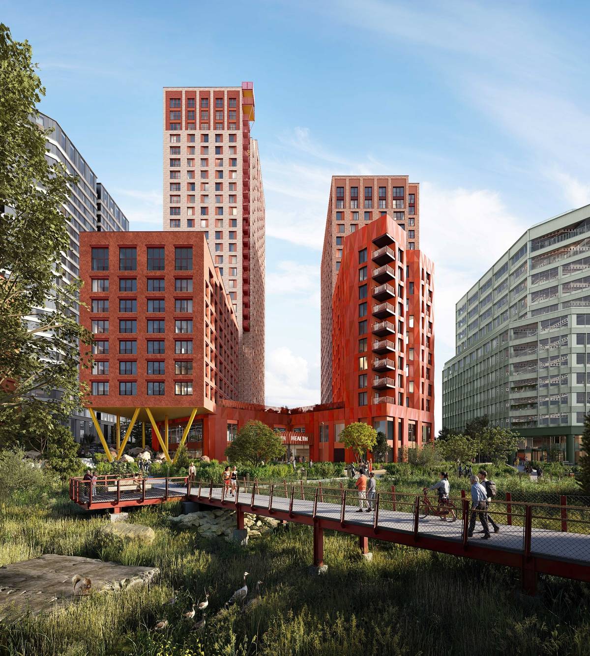 view of new homes which received planning approval through mayfield park, manchester