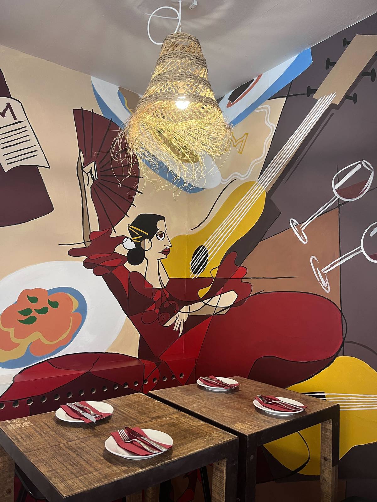 flamenco mural at maricarmen northern quarter restaurant