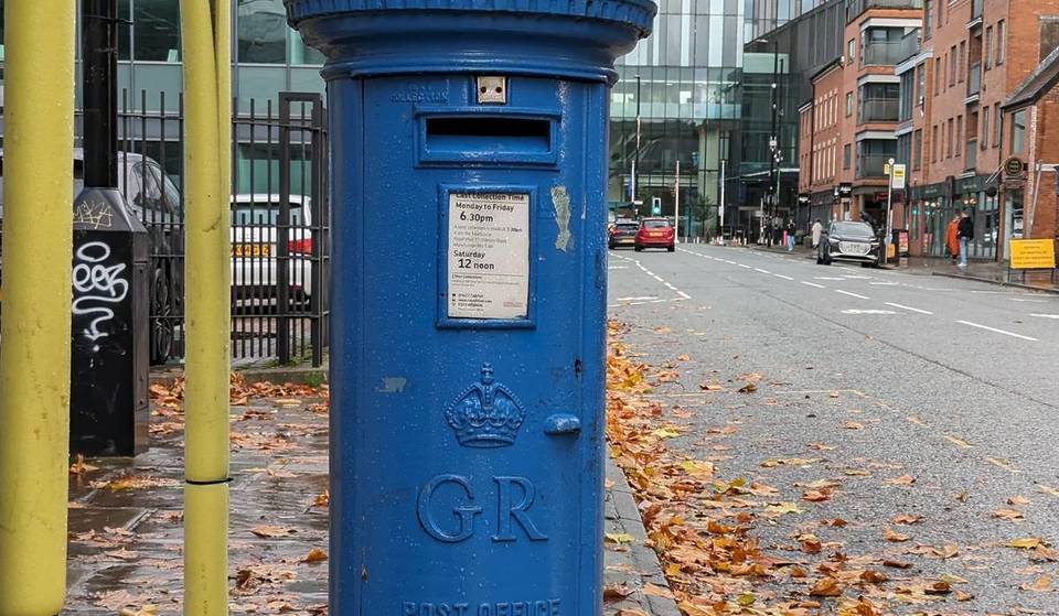 The Story Behind Manchester’s Mysterious Blue Post Box – Featuring The RAF, Imposters & Cricket