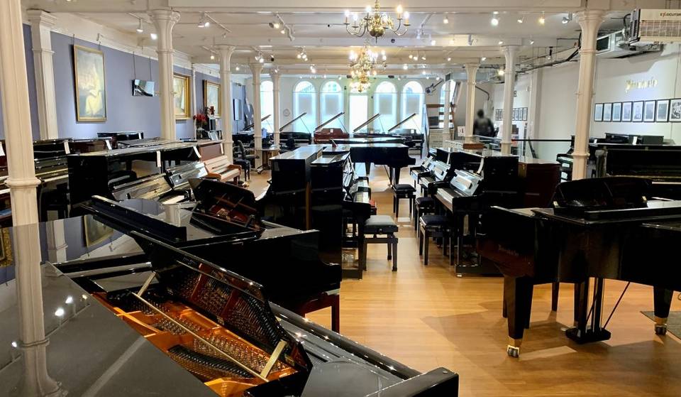 The Oldest Music Shop In Manchester Has Been Open Since 1857 – And Is Home To The UK’s Largest Display Of Acoustic And Digital Pianos, 300 Guitars & 30,000 Sheet Music Titles