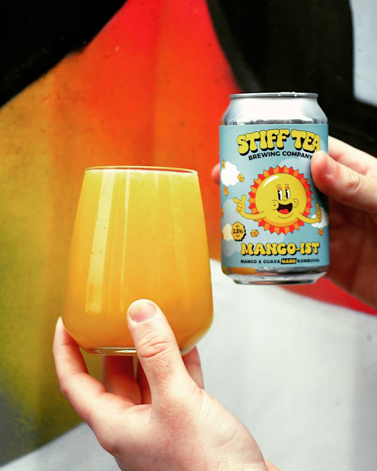 stiff tea can in mango and guava flavour