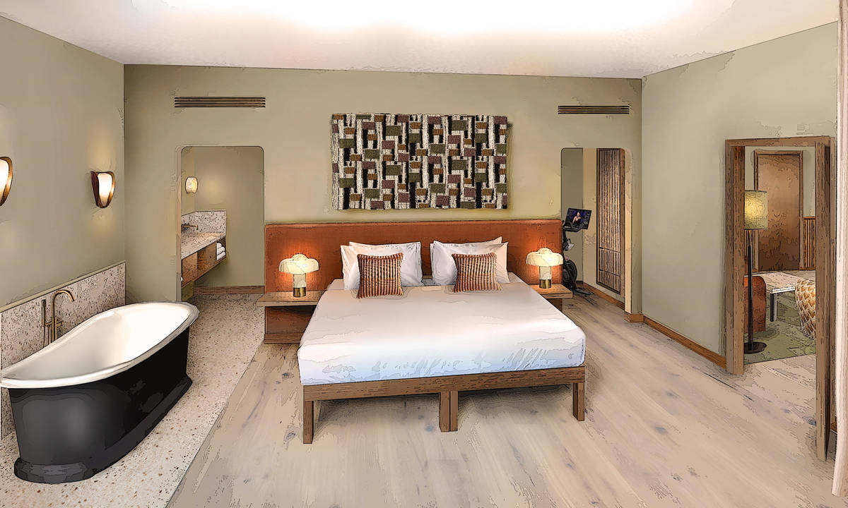 artist impression of Mollie's premium suite bedroom