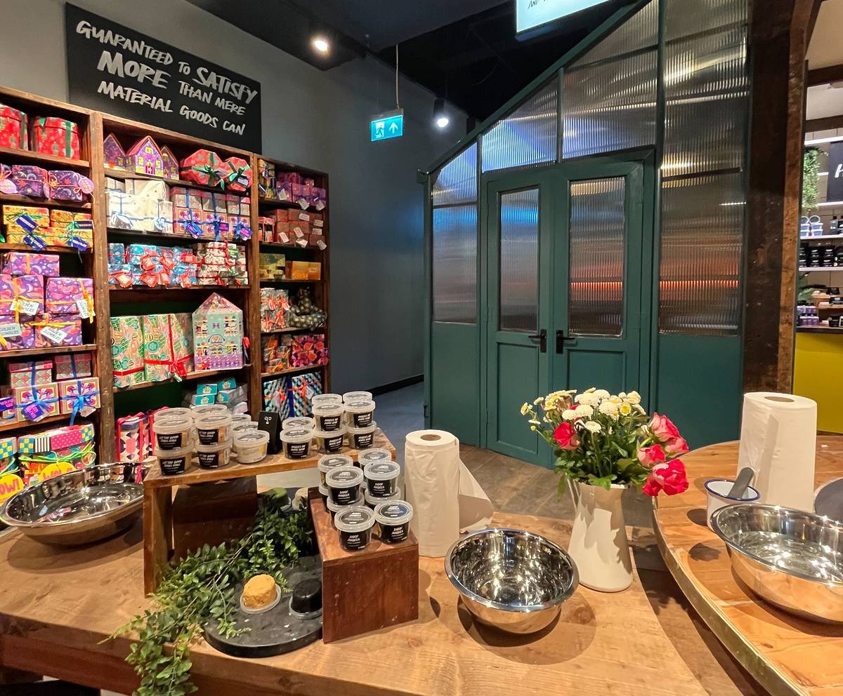 interiors of the new lush store at arndale