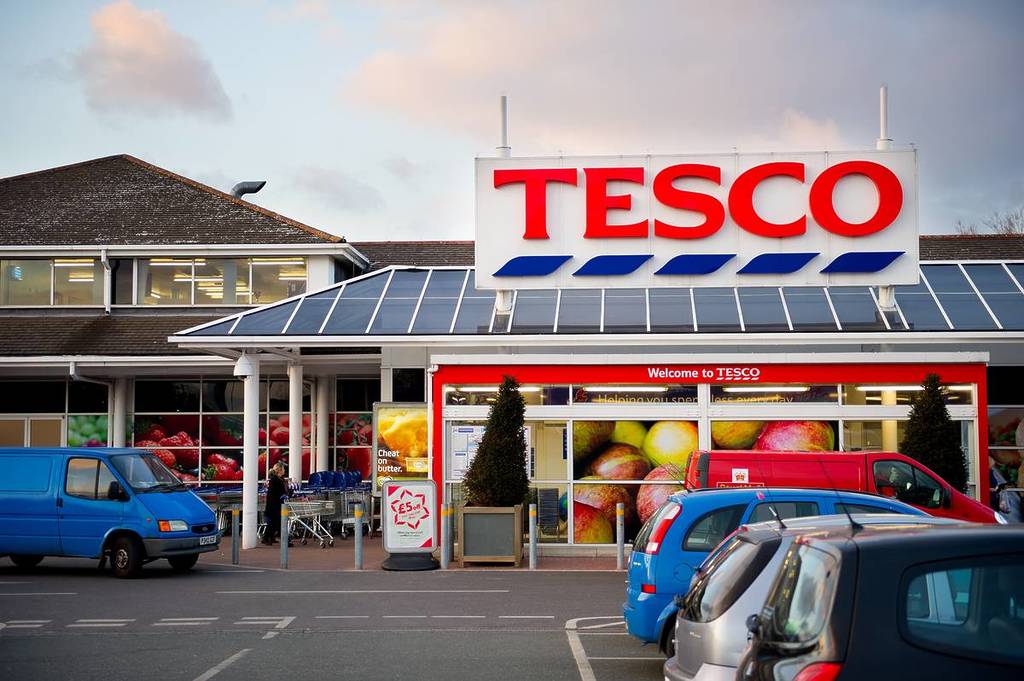 DROYLSDEN, MANCHESTER - MAR 26: Tesco Store on March 26, 2013 in Droylsden, Manchester. United Kingdom, Great Britain, England, UK. Tesco is Britain's biggest supermarket and biggest retailer in UK.