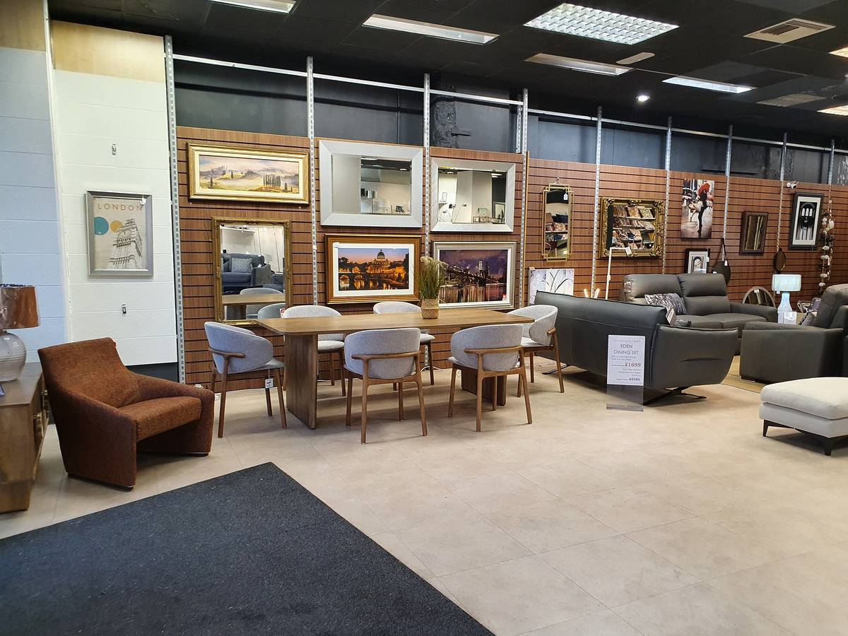 Worthington Brougham dining table with photo frames