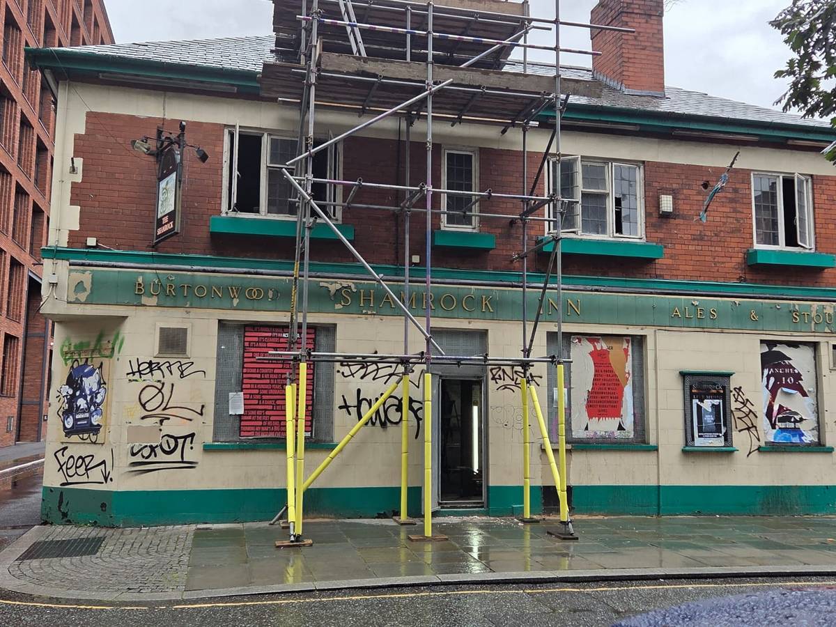 the shamrock pub ancoats scaffolding new name
