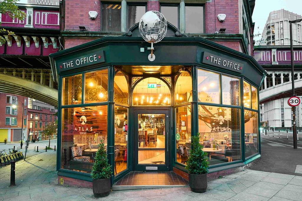 green frontage on atlas bar, manchester
