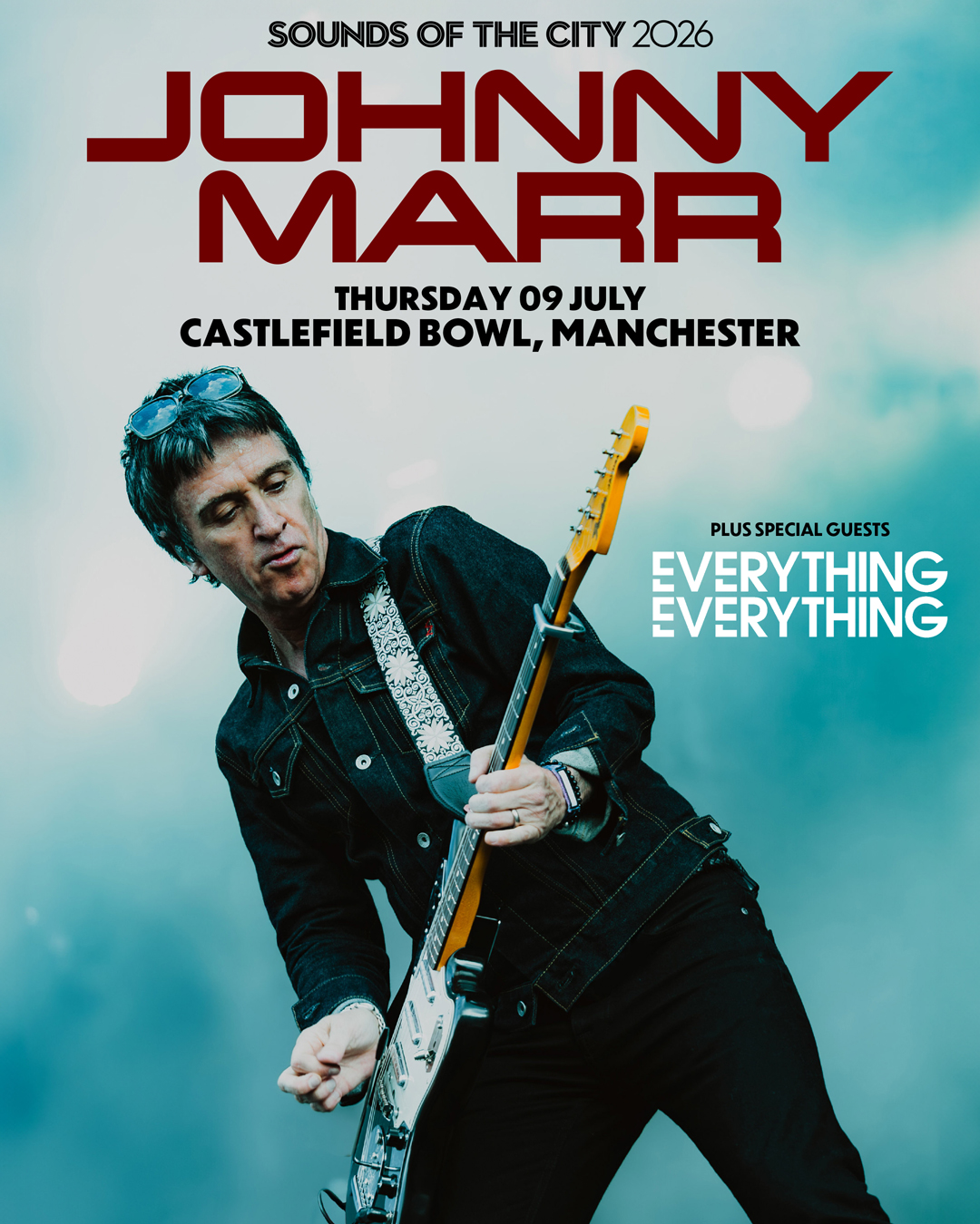 johnny marr poster coming to manchester castlefield bowl 2026