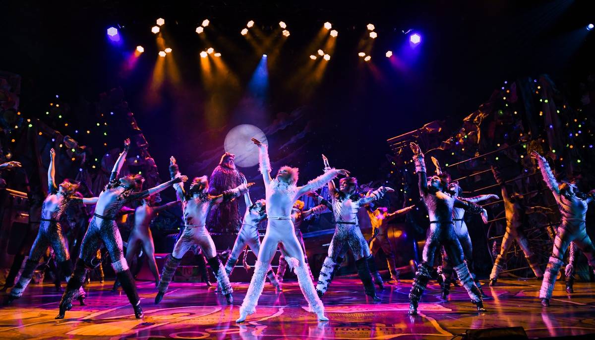 cats dancing on stage in cats the musical