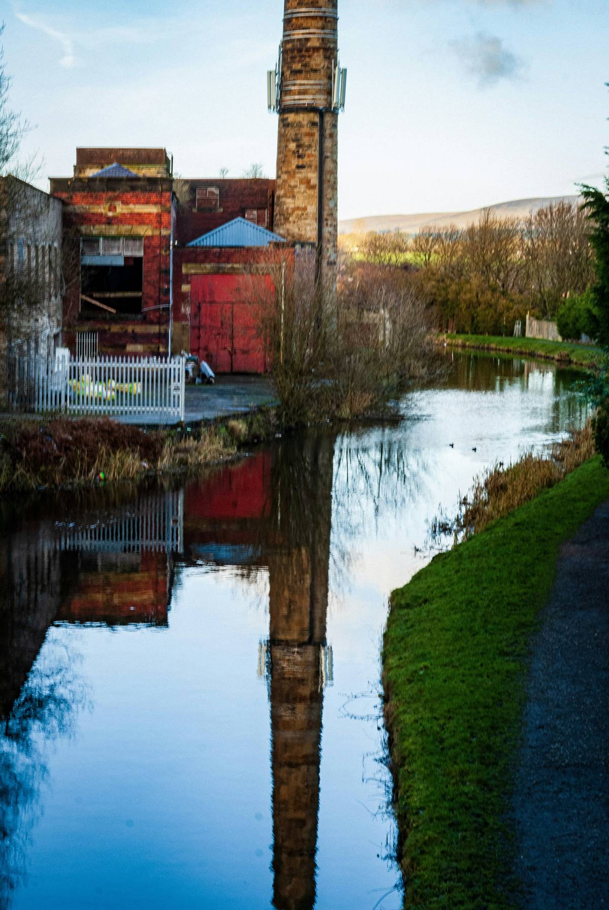 canal next to mill in burnley, one of the cheapest places to rent in the uk
