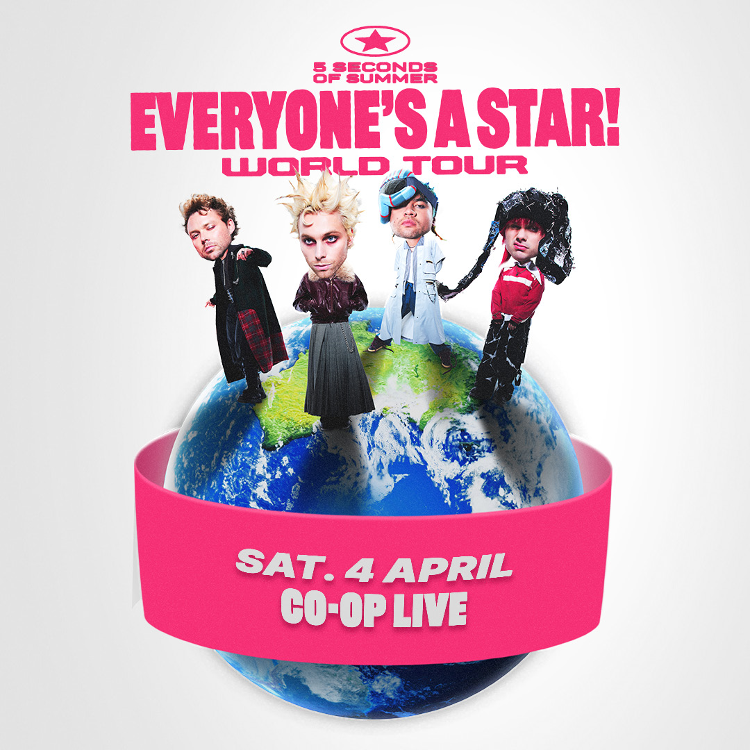 5 seconds of summer tour poster coming to manchester co-op live