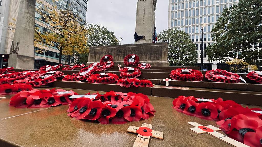 Remembrance Sunday at the Manchester-Cenotaph