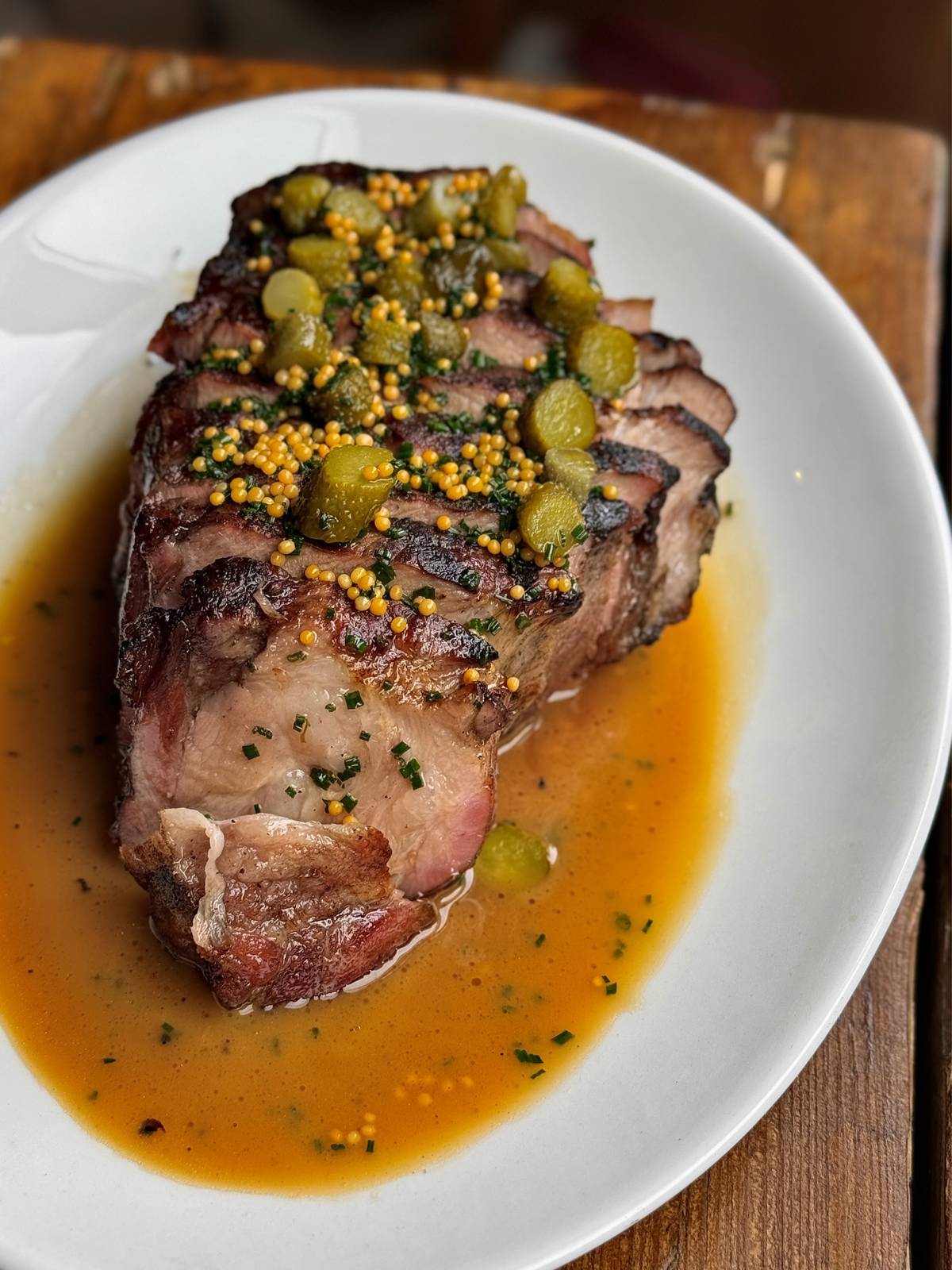 pork collar with sauce charcuterie at stow manchester