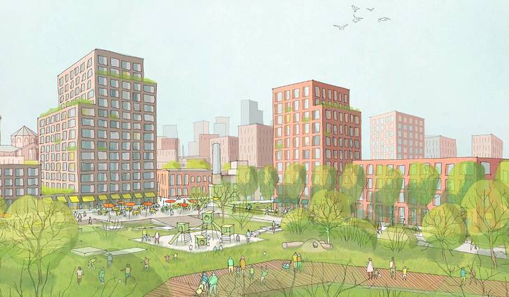 Strangeways Regeneration Plans Have Been Finalised Highlighting 7,000 New Homes, A 60-Hectare Park And A Pledge To Supporting Manchester&#8217;s Target To Become A Zero-Carbon City By 2038