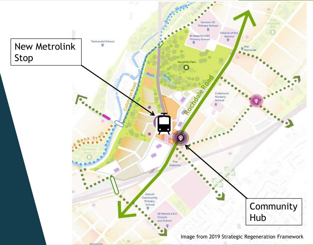 new map of sandhills tram stop