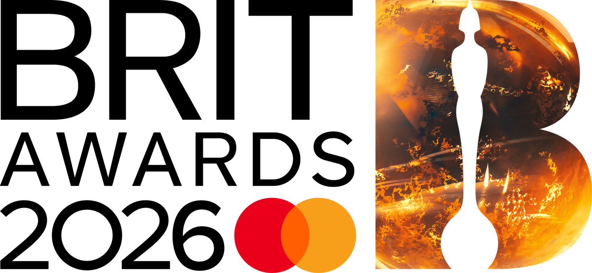 brit awards manchester logo with trophy