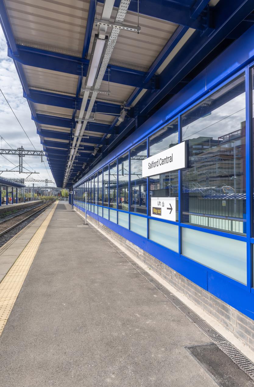 Platform 1 at Salford Central rail station