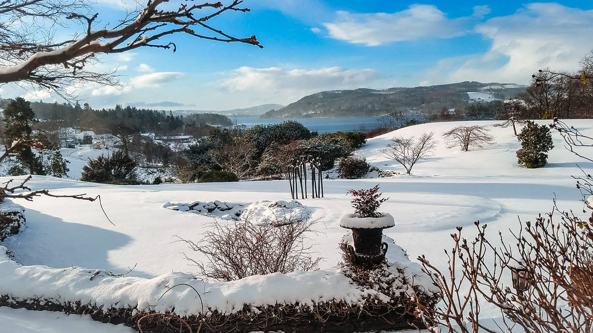 windermere hill with snow
