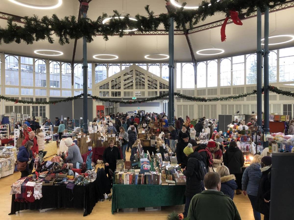 buxton christmas fair inside pavilion gardens hall