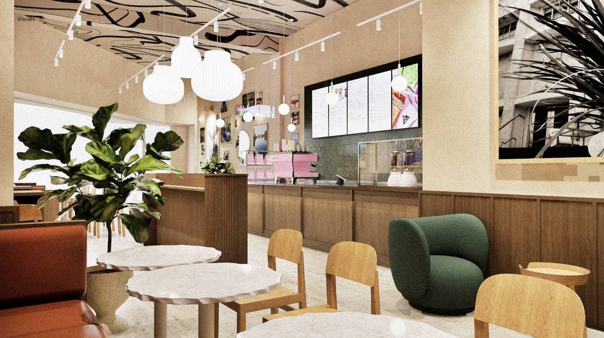 render of joe and the juice trafford centre store with seating