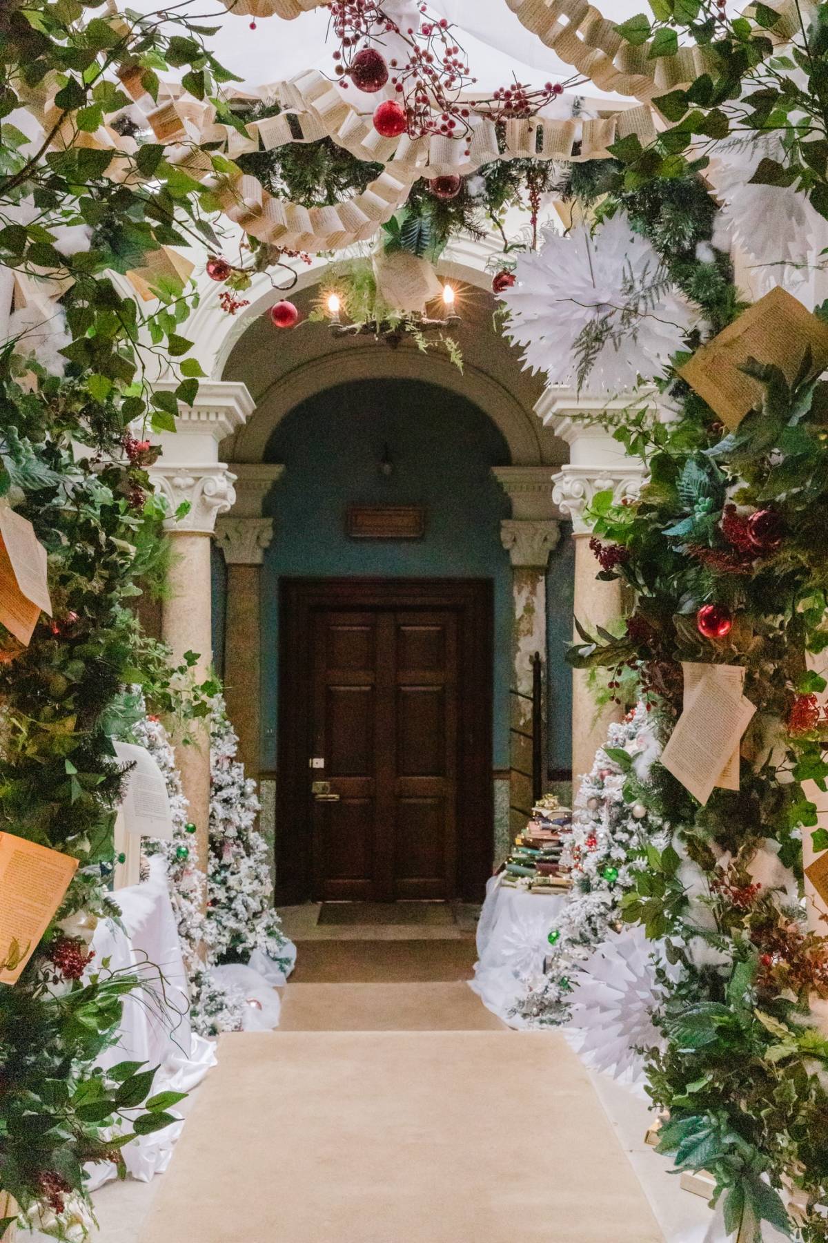once upon a christmas tatton park decorated doorway