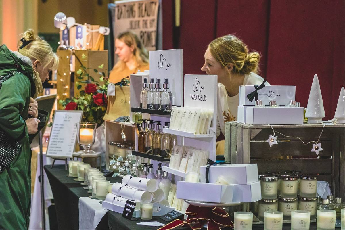 wax melt stall at tatton park christmas gift fair