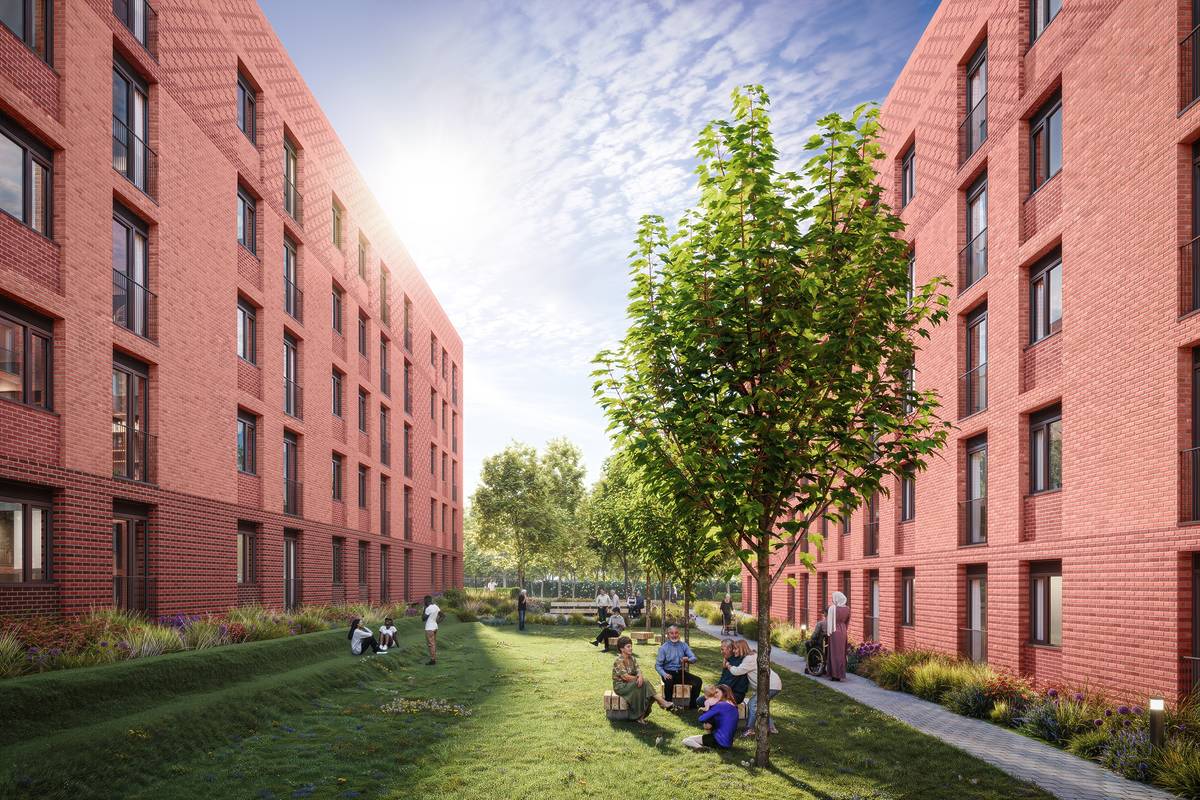CGI of Brotherton house in Wythenshawe transformed into new homes