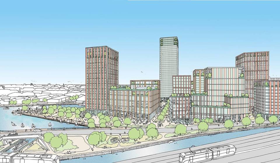 Manchester Is Set To Get A Vibrant Island Neighbourhood Featuring 2,600 New Homes, Alongside Chic Waterfront Bars & Coffee Shops – First Look Images & Full Masterplan