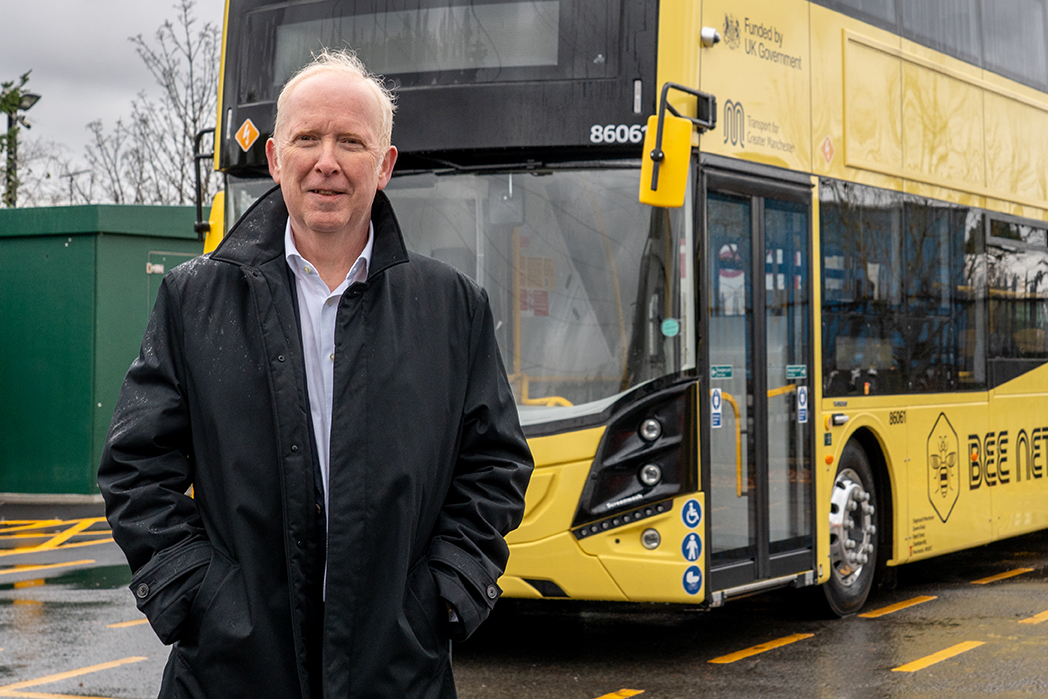 Vernon Everitt visiting Middleton Bus Depot