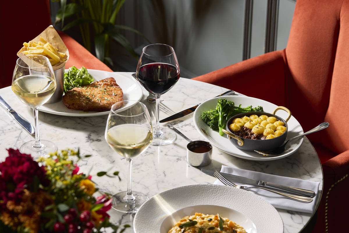 selection of classic brasserie dishes at Browns